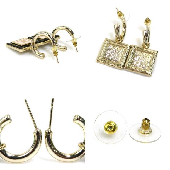 CHANEL Black Logo Earrings - Picture 4 of 5